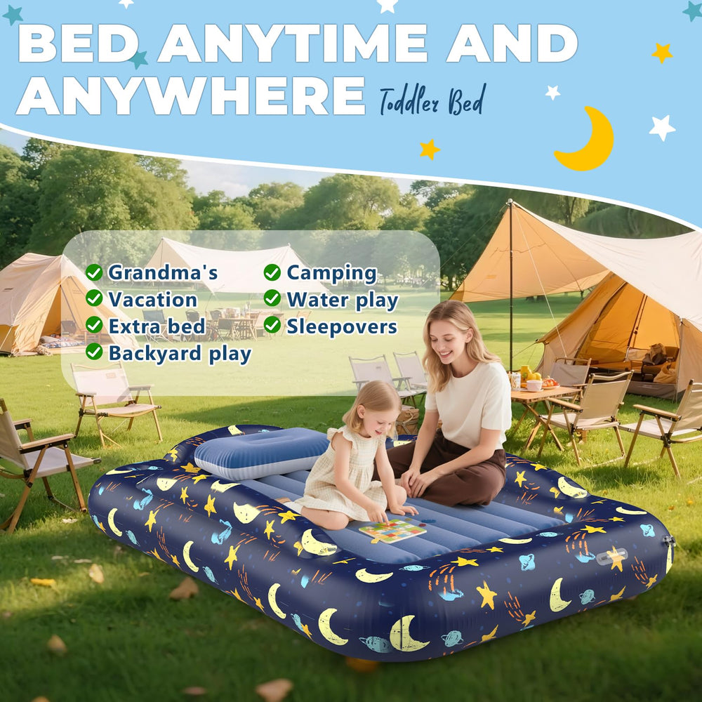Deeteck inflatable toddler bed material texture close-up for durability