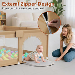 Deeteck large baby playpen suction cups keep the area stable