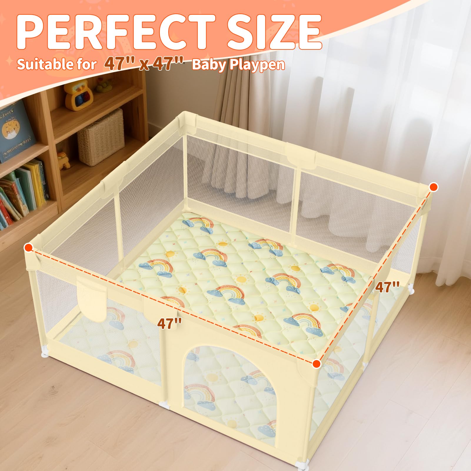 Deeteck play mat with nonslip bottom keeps babies stable during crawling and tummy time.