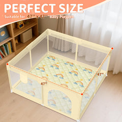 Deeteck play mat with nonslip bottom keeps babies stable during crawling and tummy time.