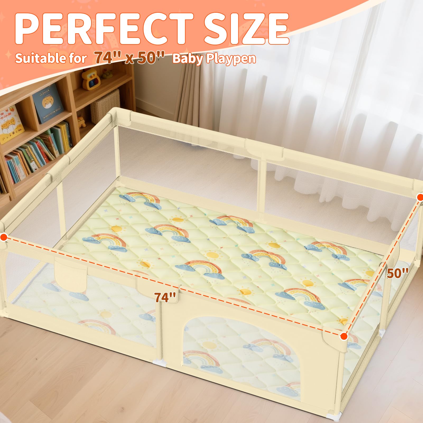 Deeteck playmat showing non-slip bottom for stable crawling