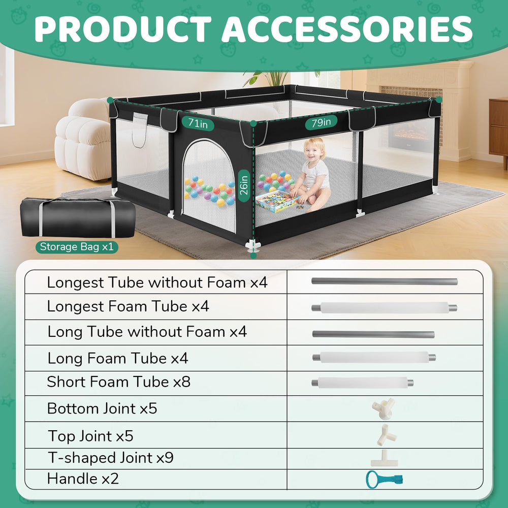 Deeteck playpen entrance with external zipper door for easy parent-child interaction