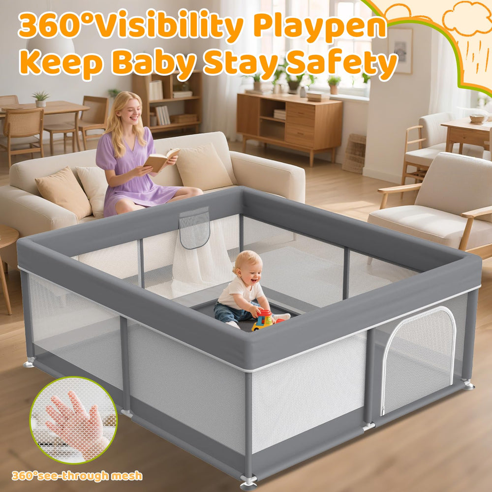 Deeteck travel-ready playpen for indoor and outdoor use