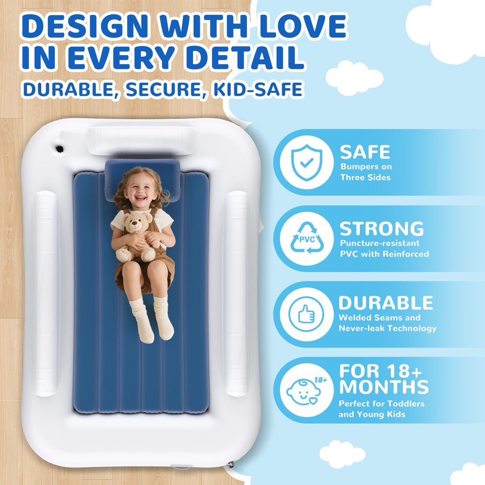 Deeteck safety-sides toddler bed providing secure edges during play and rest.