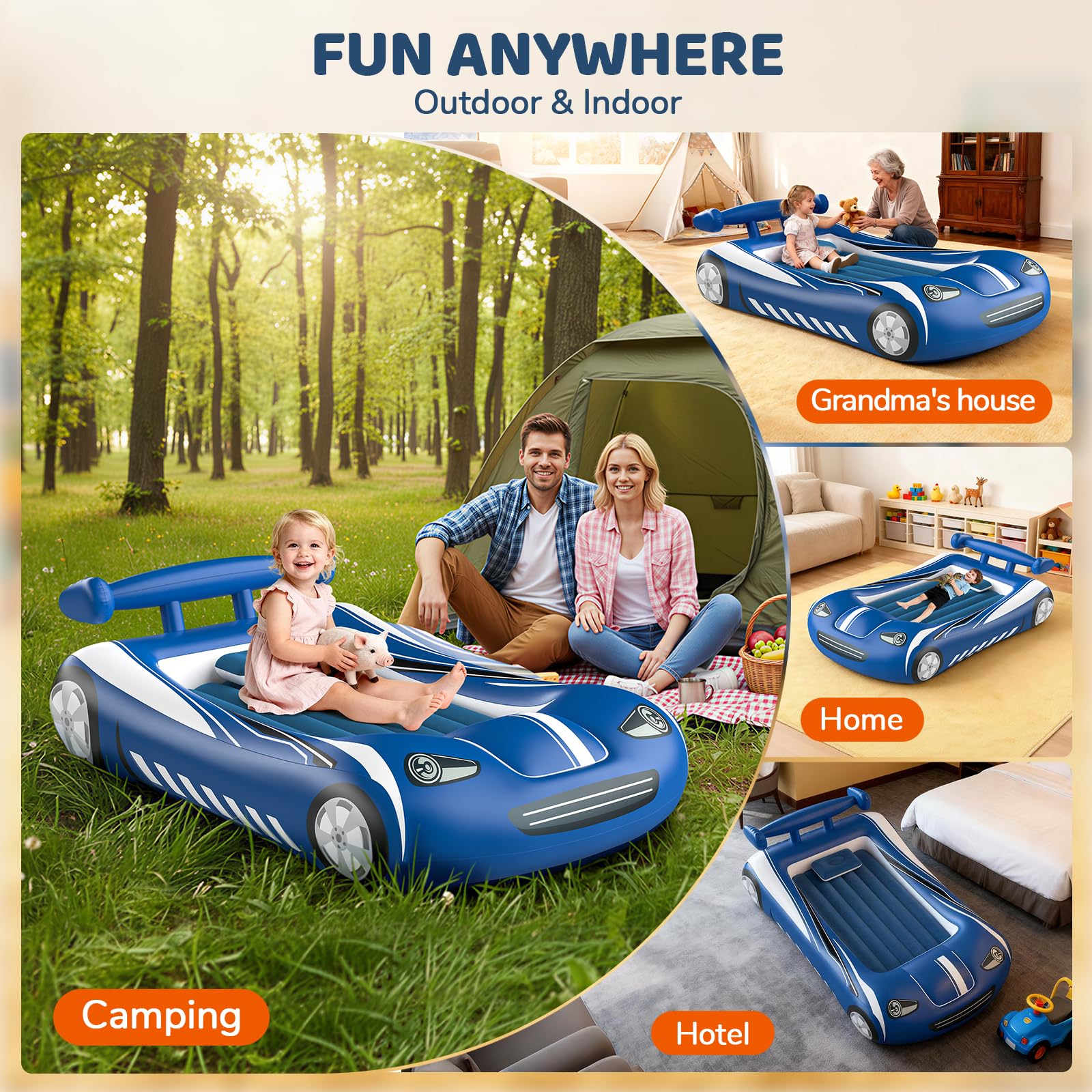 Deeteck toddler travel bed camping-use supports easy outdoor setups.