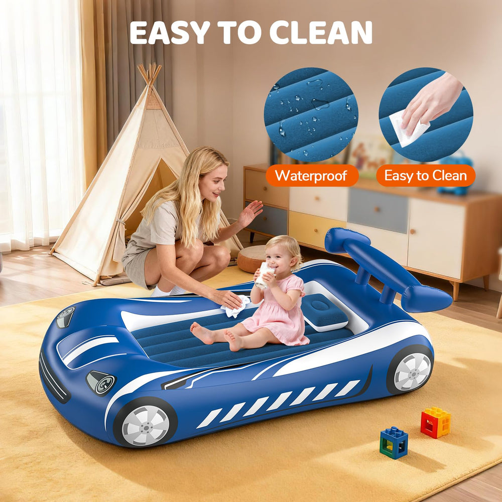 Deeteck toddler travel bed home-use is ideal for hotel stays and sleepovers.