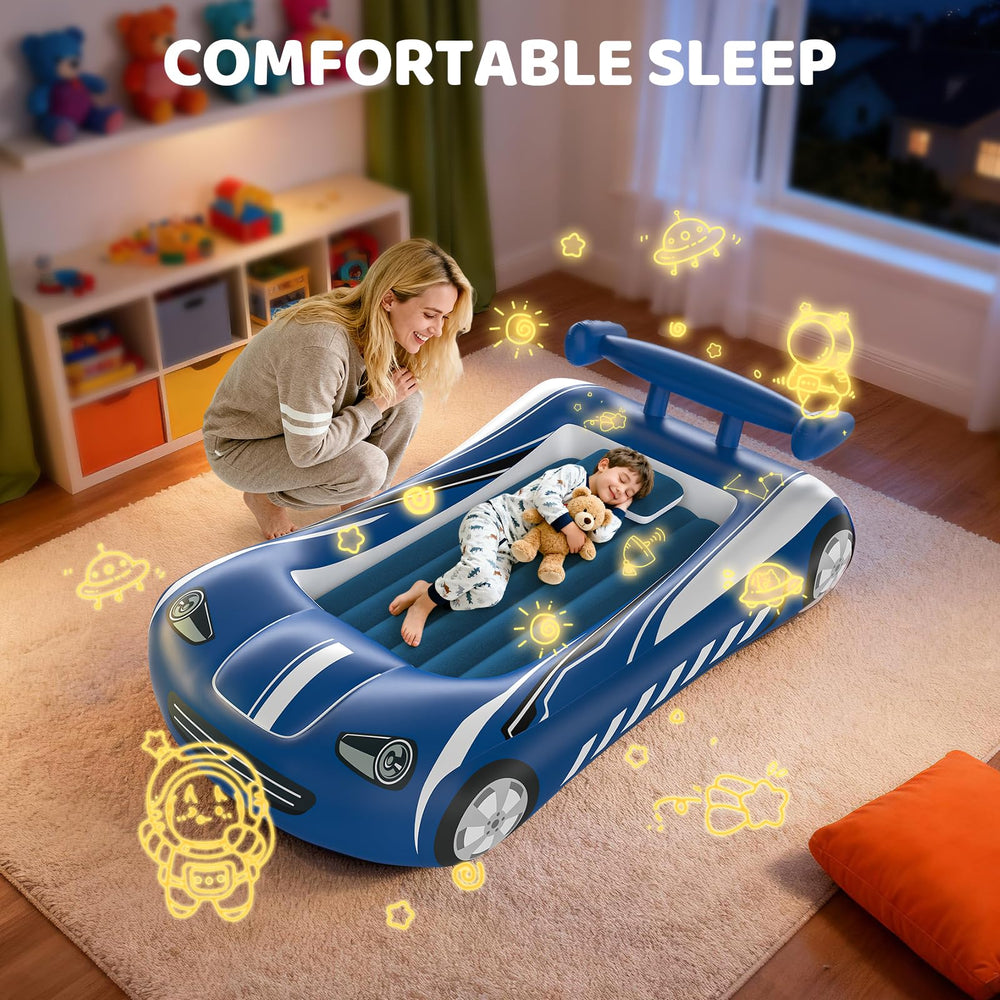 Deeteck toddler travel bed waterproof-material simplifies cleaning after outdoor adventures.