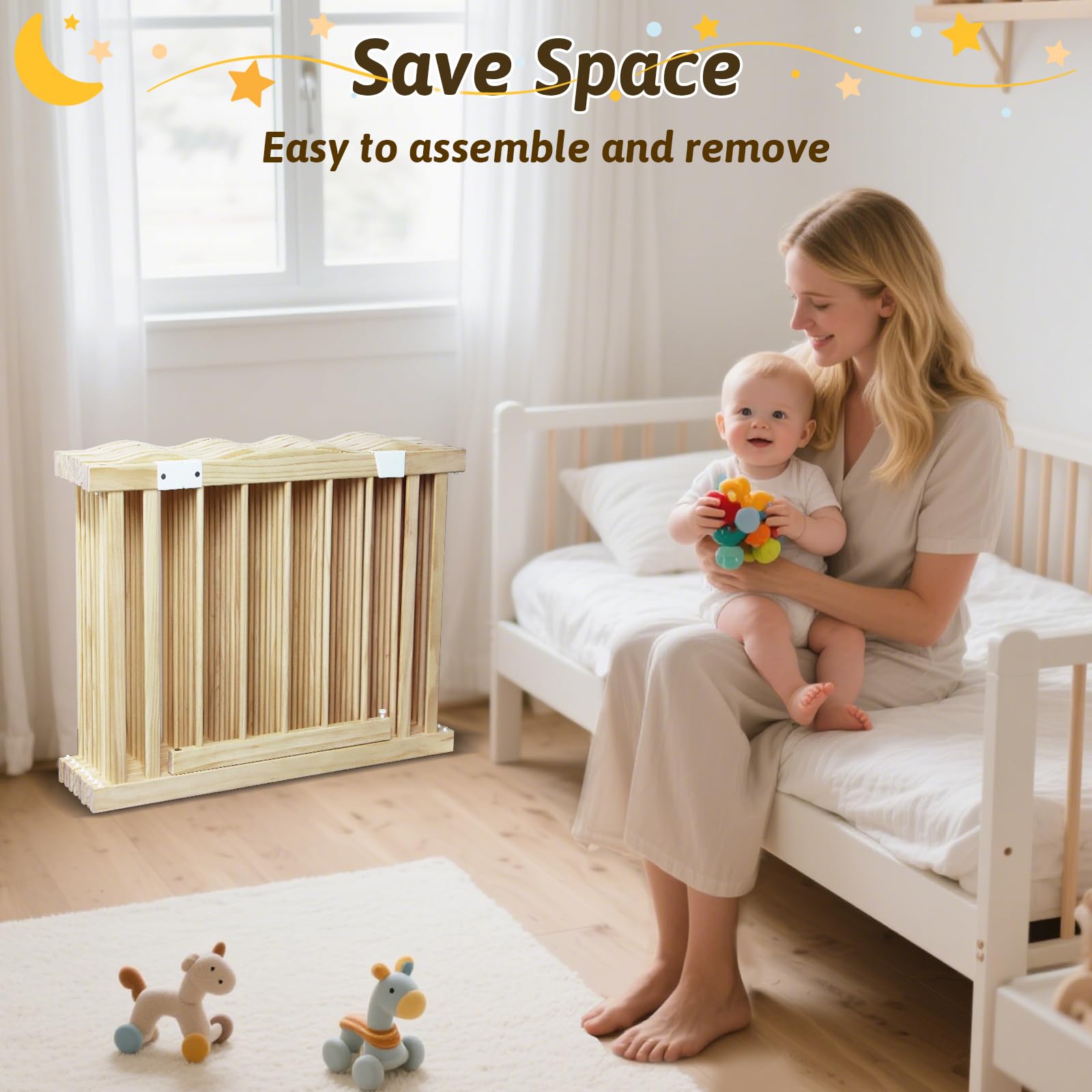 Deeteck wave-design playpen in room shows modern decor integration and safe play.