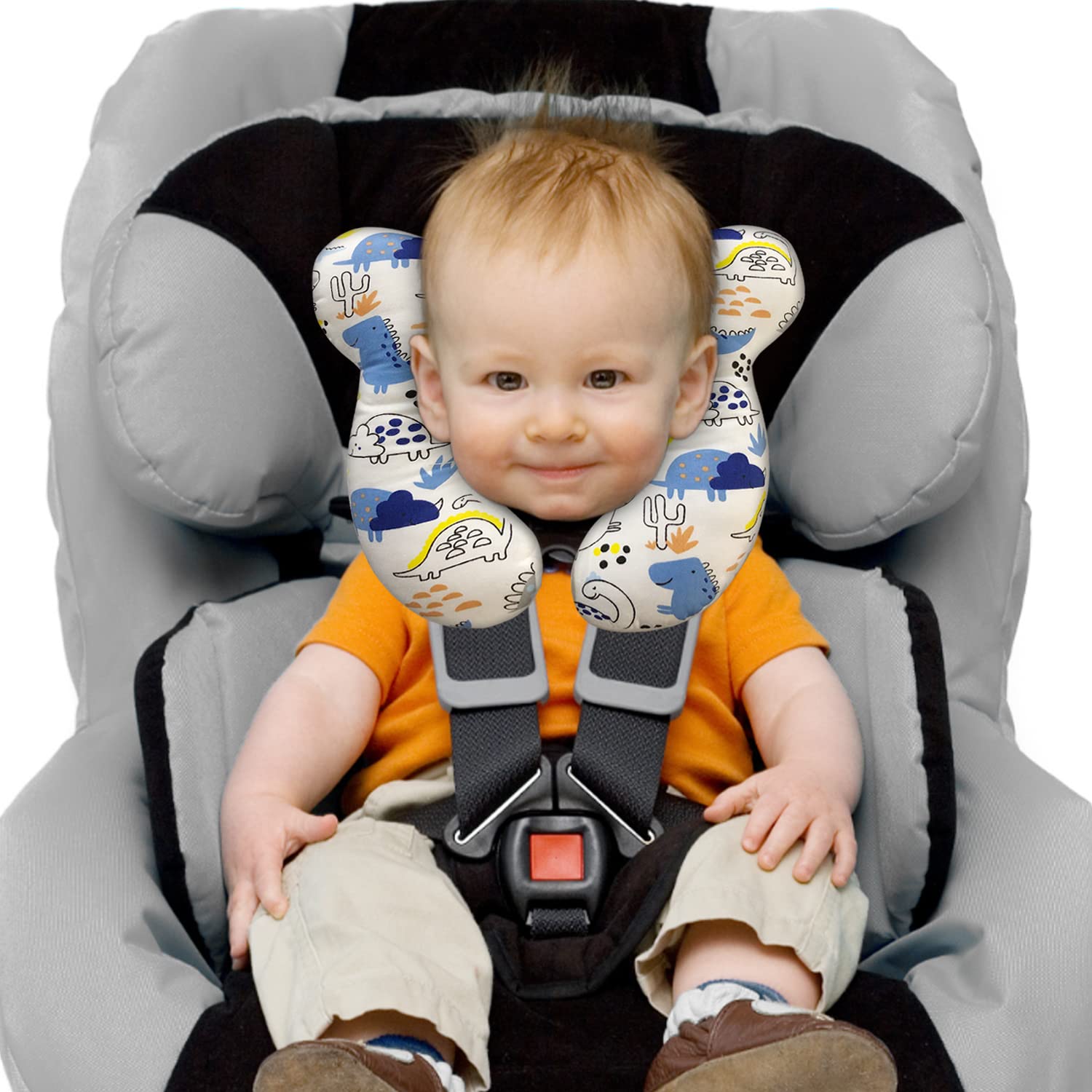 DEEZOMO pillow in stroller use keeps baby's head supported during walks.