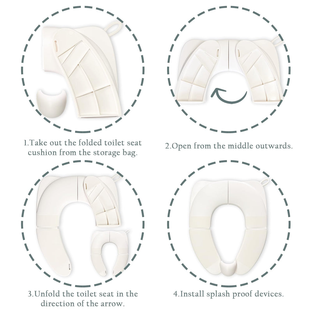 DEEZOMO Kids foldable seat highlights lightweight PP material for easy transport.