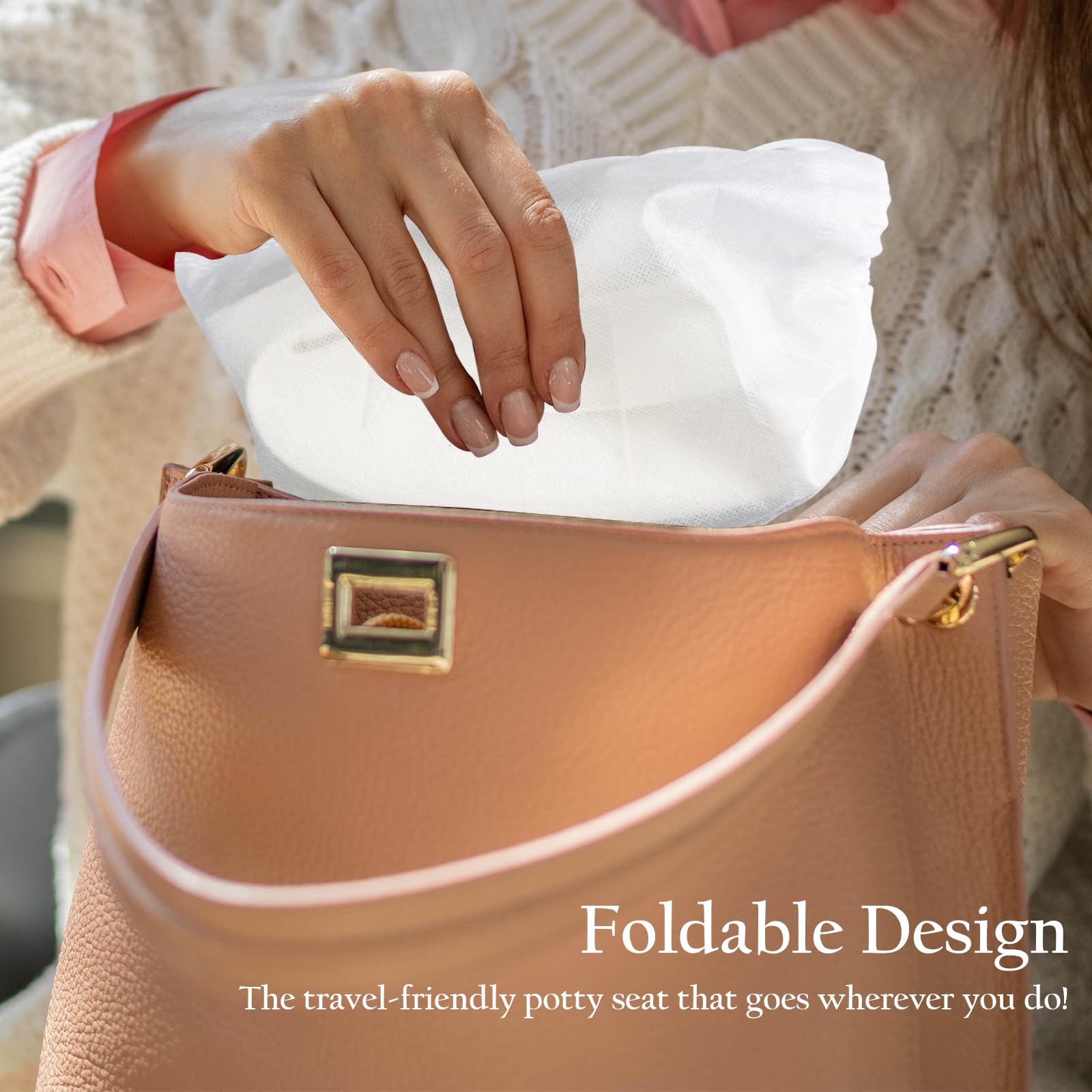 DEEZOMO foldable seat surface is stain-resistant and easy to wipe clean.