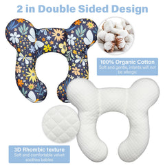 DEEZOMO kids travel pillow ergonomic design follows kid neck curves.