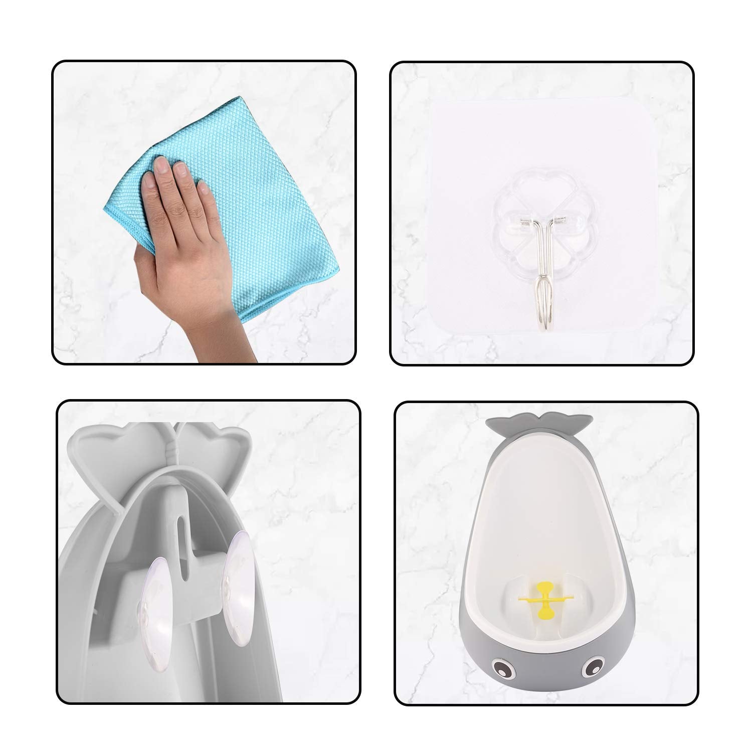 DEEZOMO Whale Potty Training Urinal gray adjustable height for growing kids