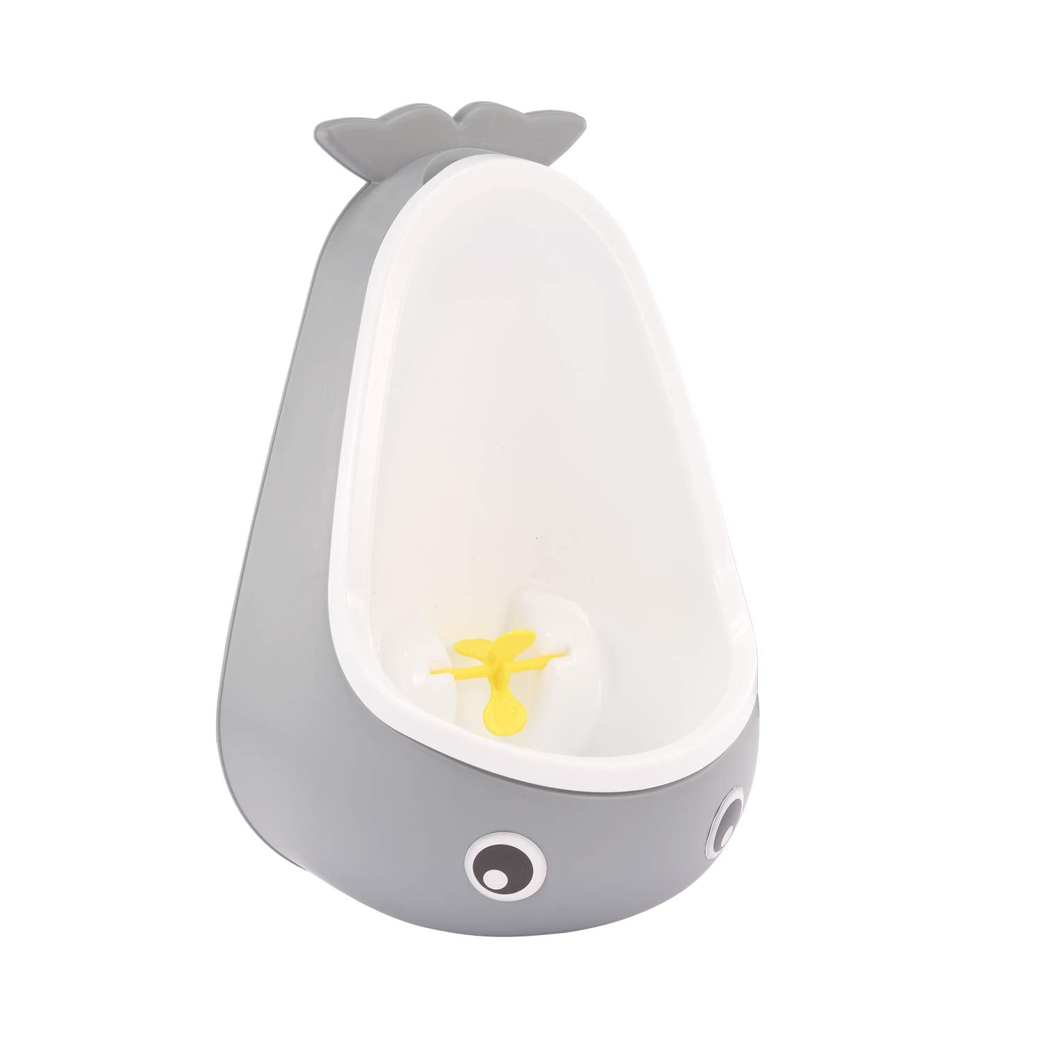 DEEZOMO Whale Potty Training Urinal gray front view promotes independent toilet learning for toddlers