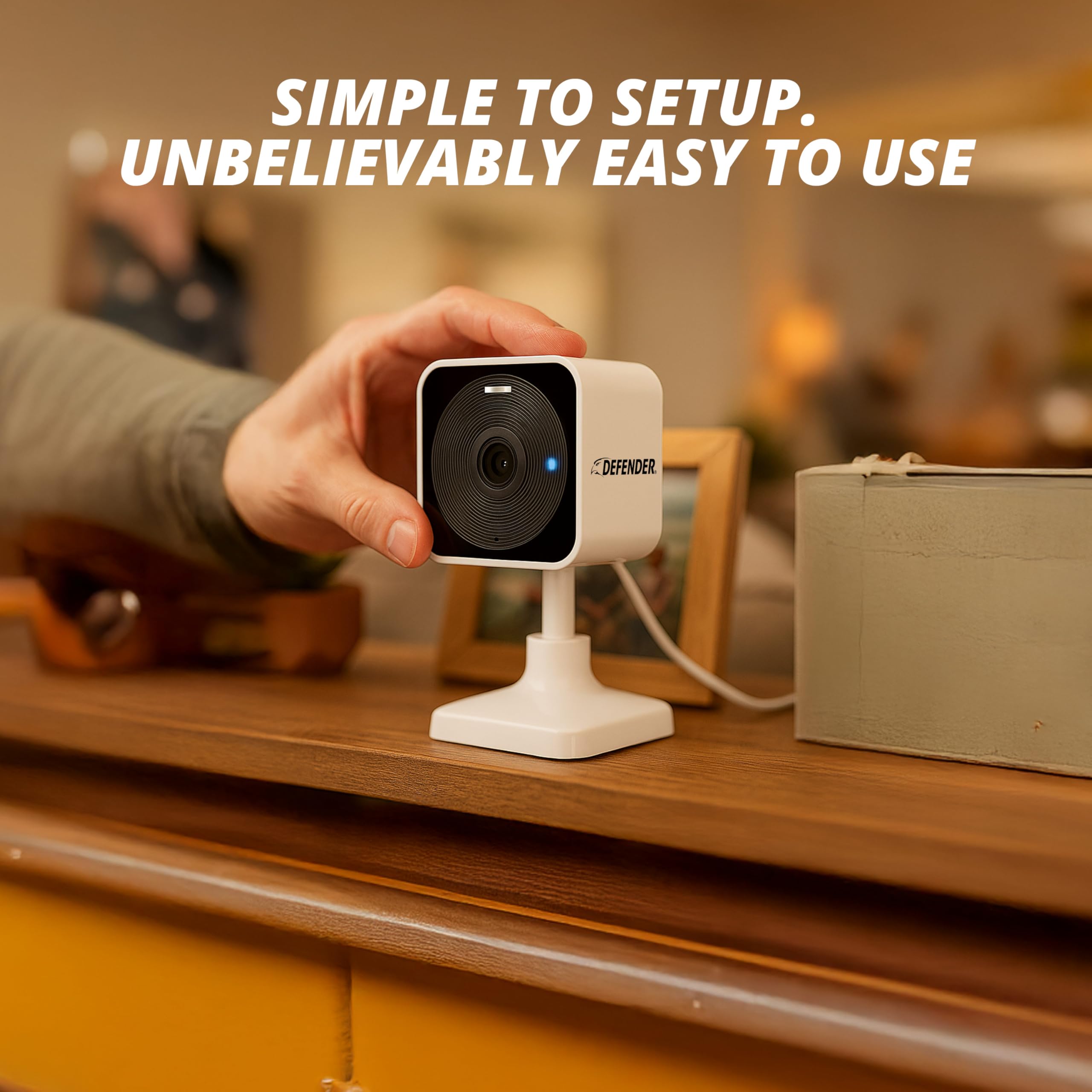 Defender GO 2K AI 2-way-talk; enables quick conversations through the camera from anywhere.