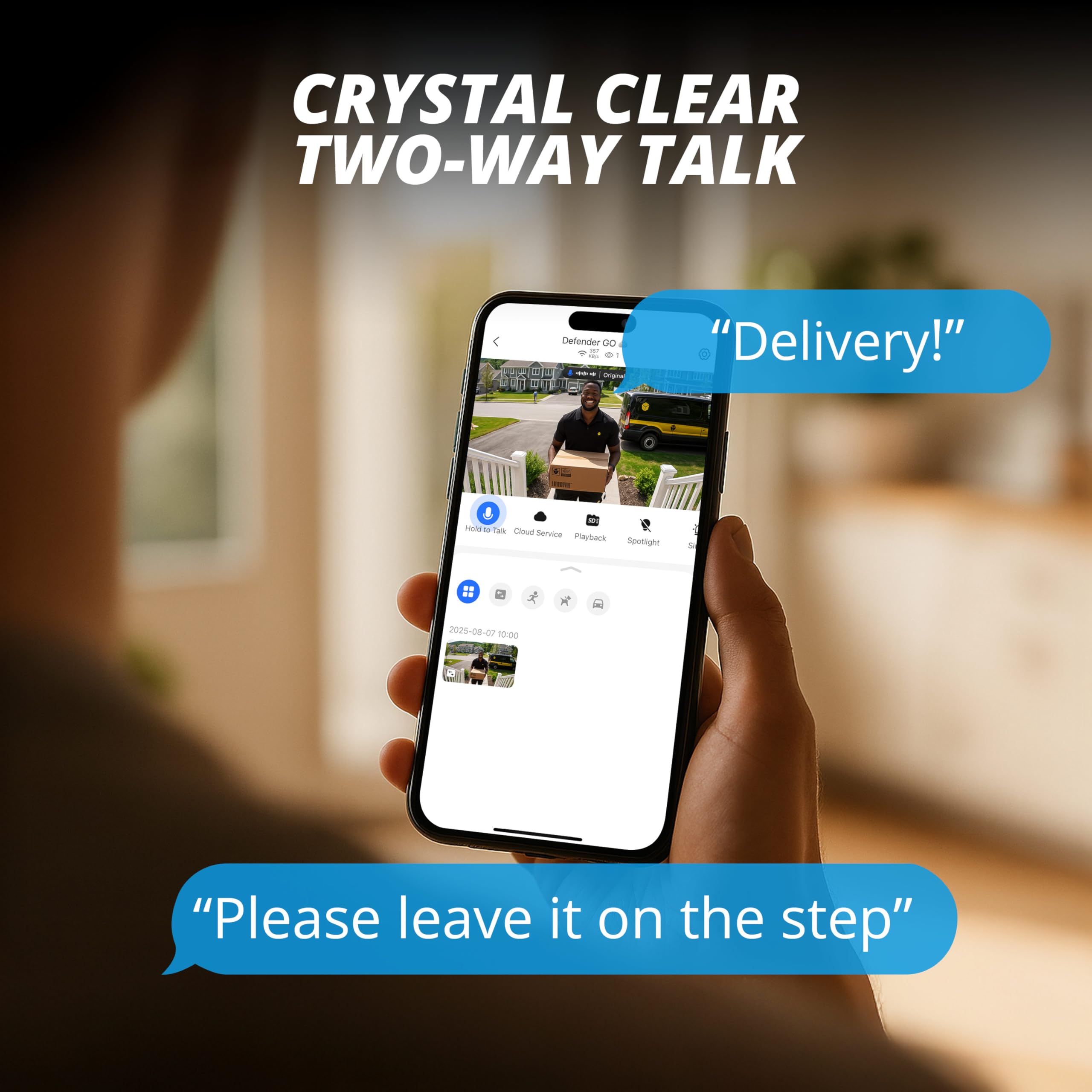 Defender GO 2K AI clearvu-app-setup; quick phone setup in minutes.