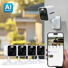 Defender GO 2K AI camera indoor-outdoor mount; flexible setup for nursery or porch.
