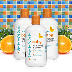 Defense Soap Baby Shampoo coconut oil enriched formula for nourished skin.