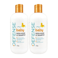 Defense Soap Baby Shampoo bottle with tea tree oil for gentle cleansing.