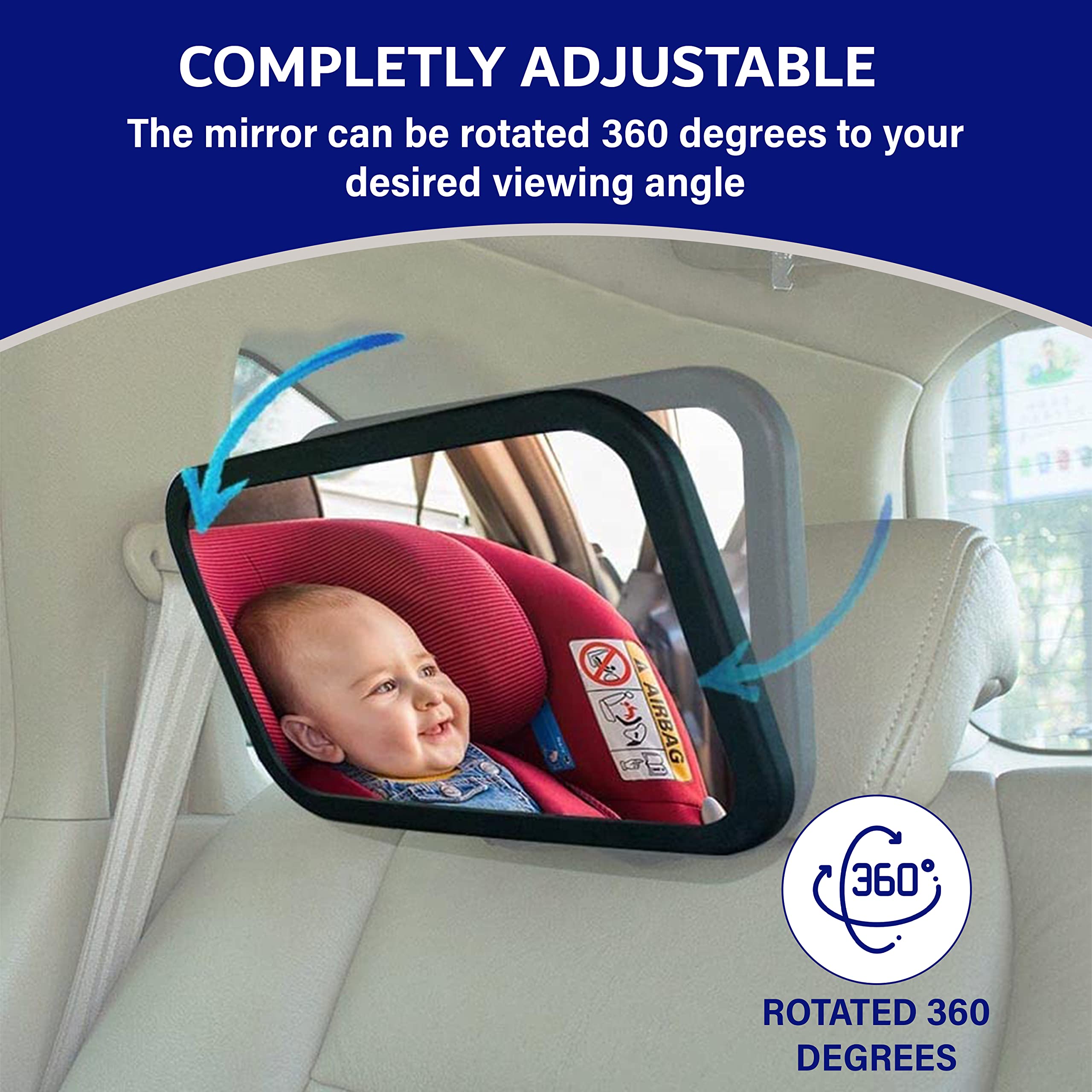 Define Essentials baby car mirror car-seat compatibility supports flexible setups