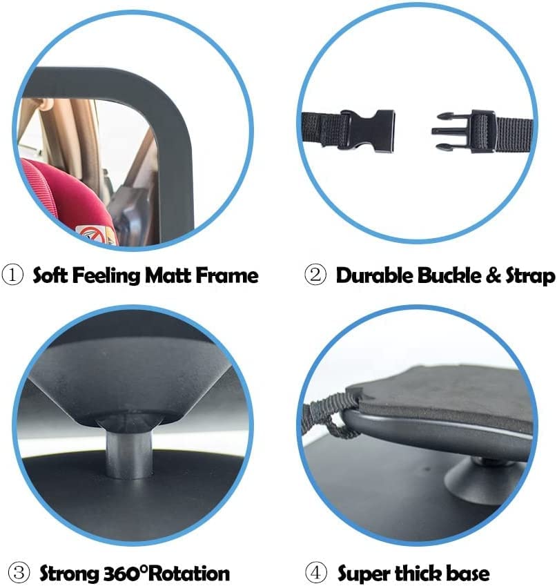 Define Essentials baby car mirror shatterproof acrylic for safer travel