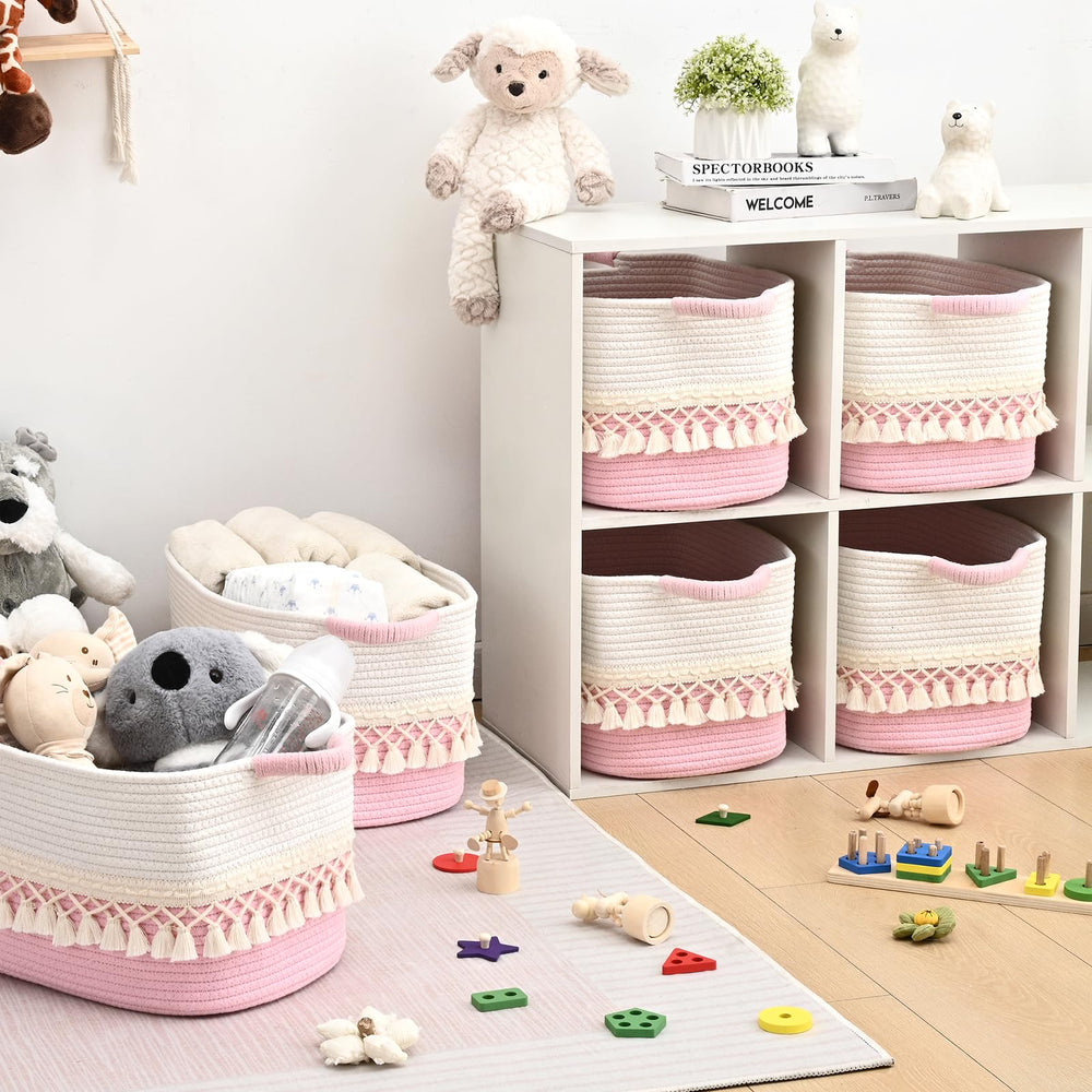 Degeyoyo 6-pack basket multipack demonstrates sturdy construction for year-round organization.
