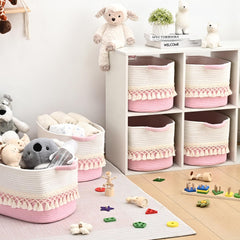 Degeyoyo 6-pack basket multipack demonstrates sturdy construction for year-round organization.