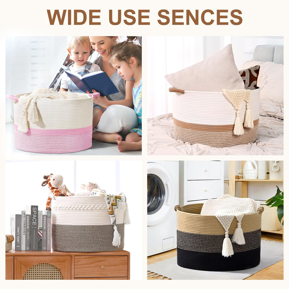 Degeyoyo neutral-tone basket decor blends with modern interiors.