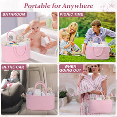 Degeyoyo baby basket size L showcases spacious storage for lotion, wipes, and toys.