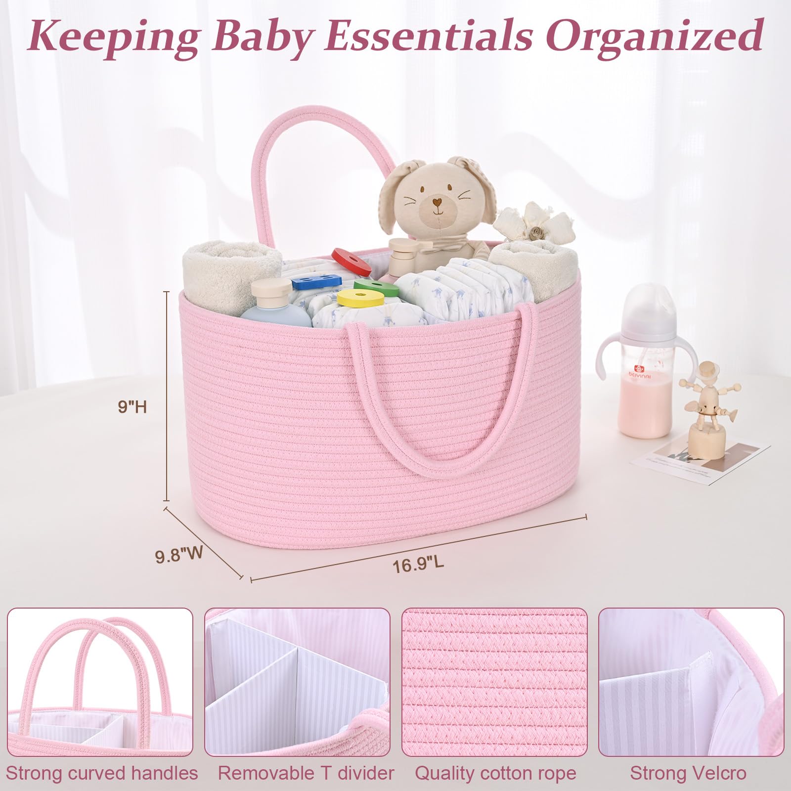 Degeyoyo baby basket size XL fits changing table needs with extra room.