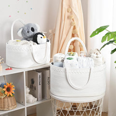 Degeyoyo Baby Diaper Caddy Organizer with sturdy handles for room-to-room transport