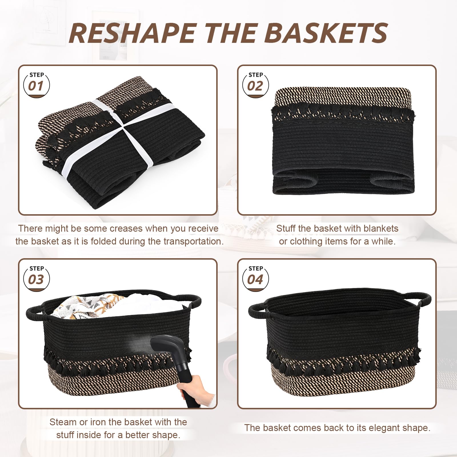 Degeyoyo baby-friendly basket safe for children and pets around clutter