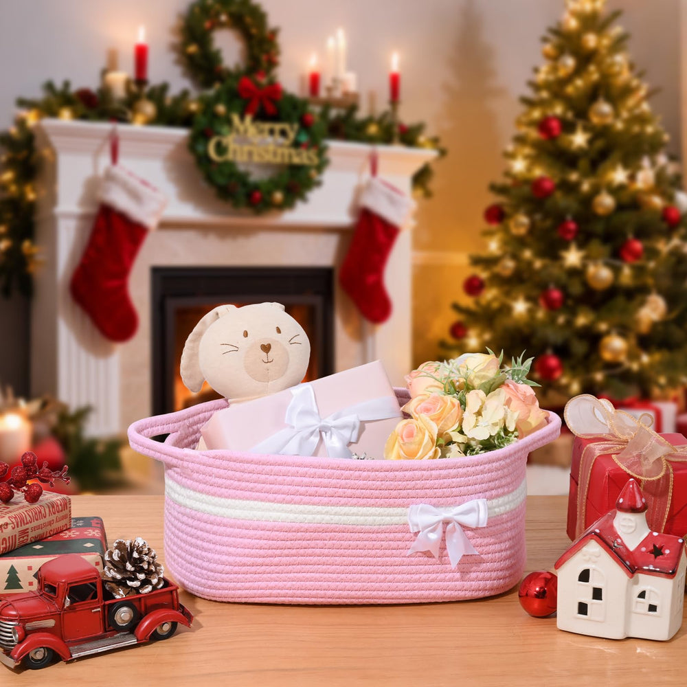 Degeyoyo baby shower-appropriate basket showcased as versatile decor or storage.