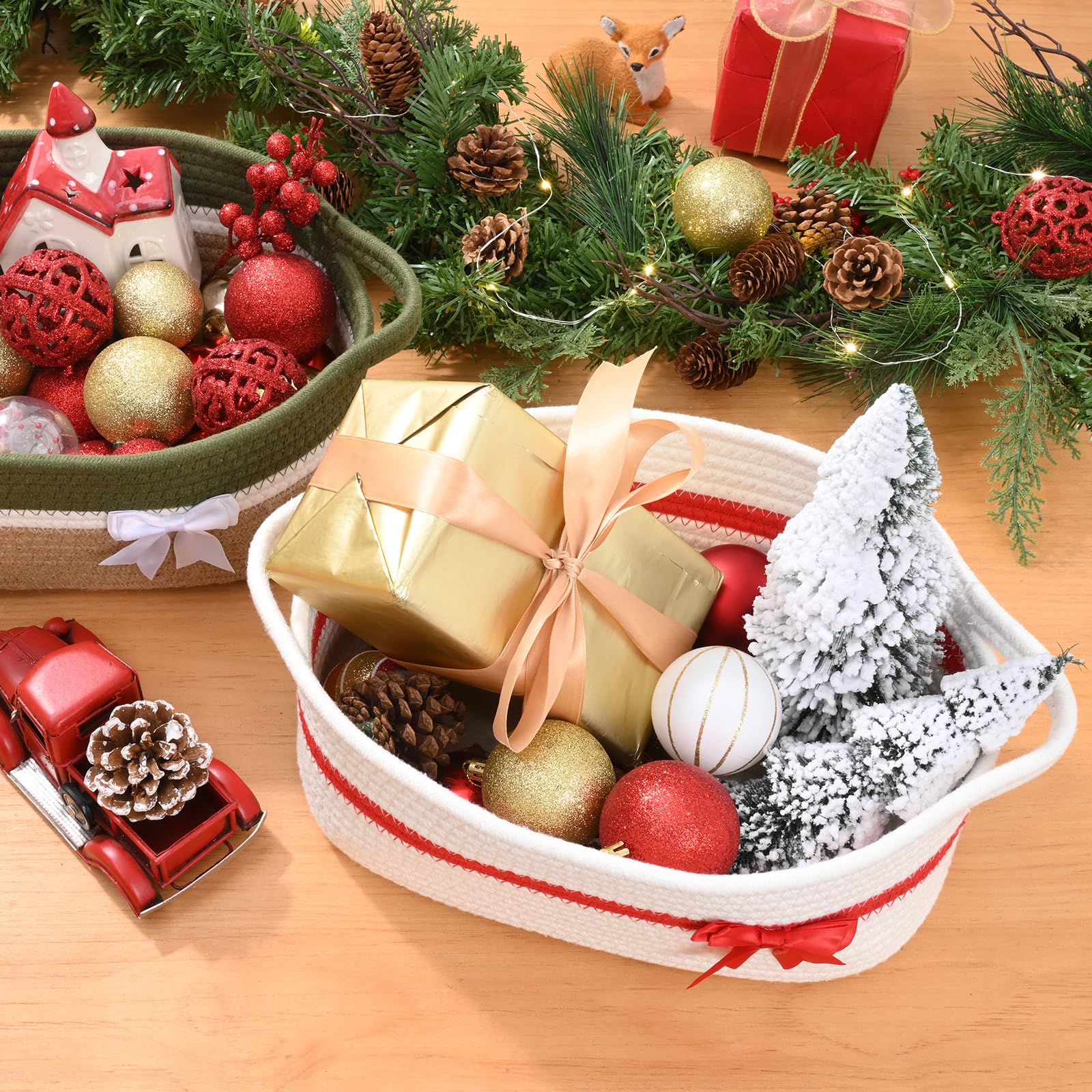 Degeyoyo basket on table—stylish storage for everyday items.