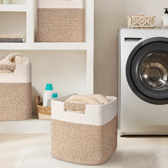 Degeyoyo bedroom organization using cube bins for clutter-free shelves.
