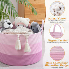 Degeyoyo blanket basket interior shows generous 69L capacity for blankets and toys.