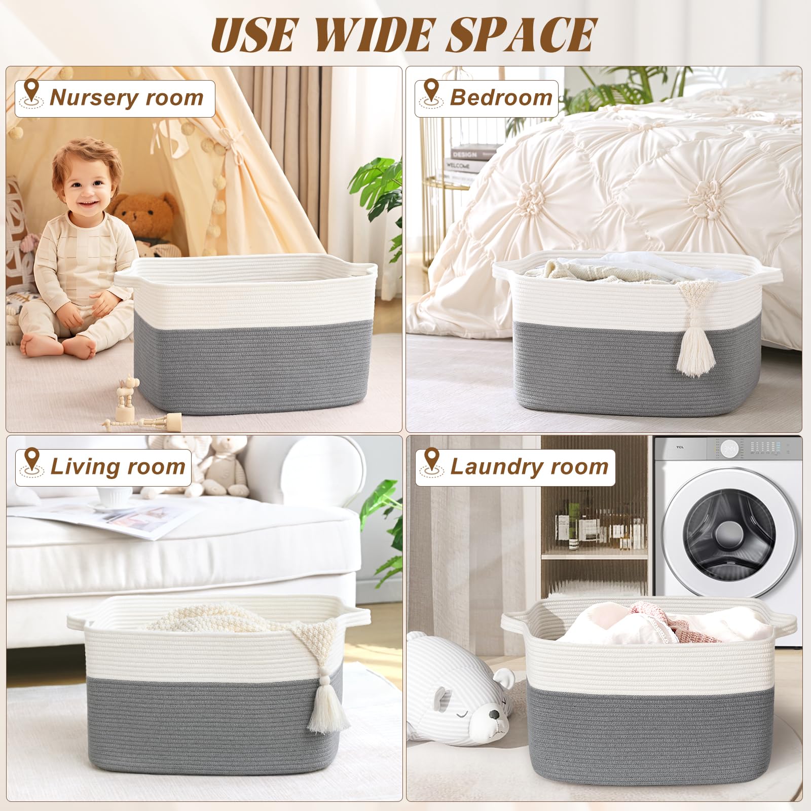 Degeyoyo nursery storage basket used for toys and essentials