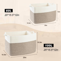 Degeyoyo blanket basket's rectangular shape improves room organization and tidiness.
