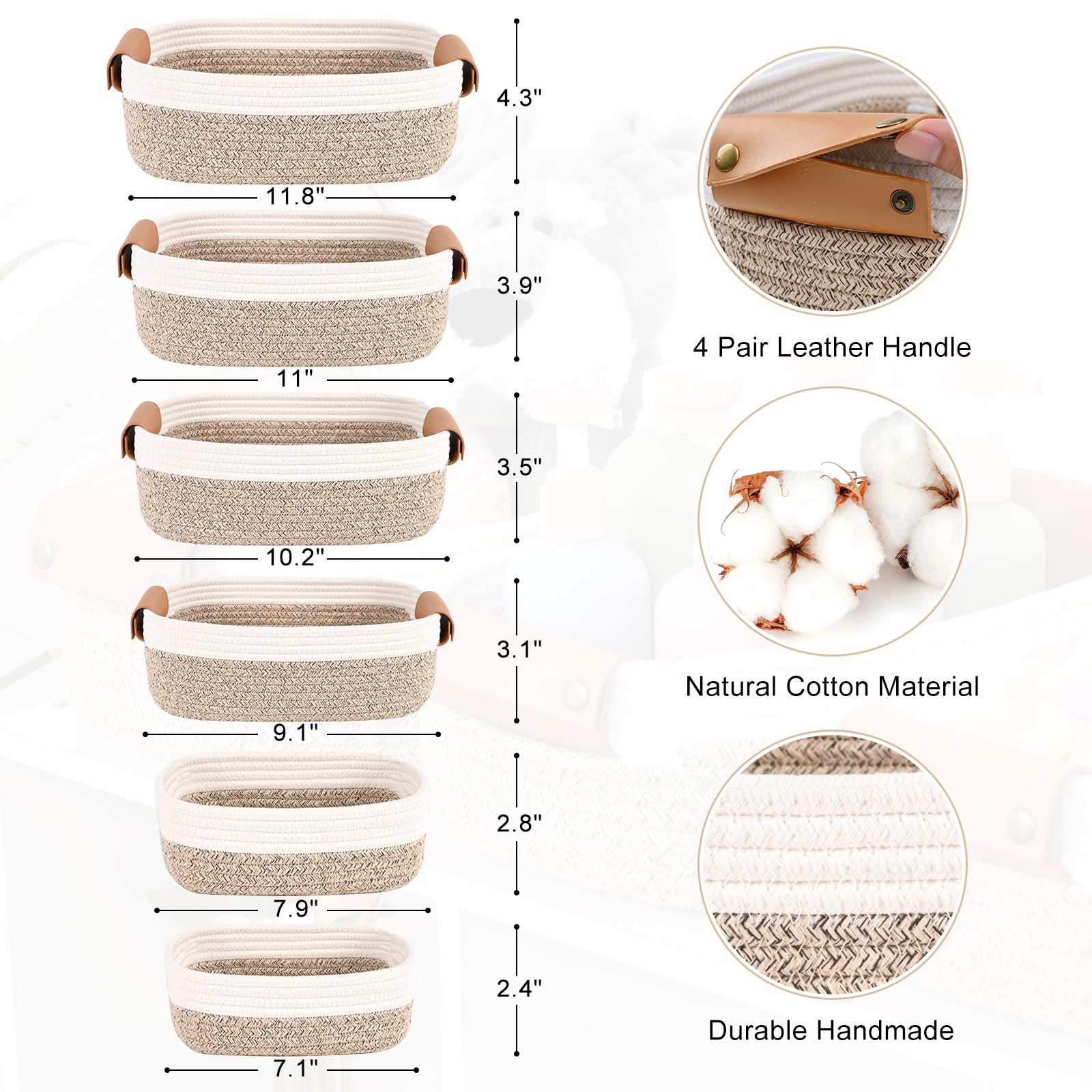 Degeyoyo cotton rope basket reveals soft texture suitable for toy storage.