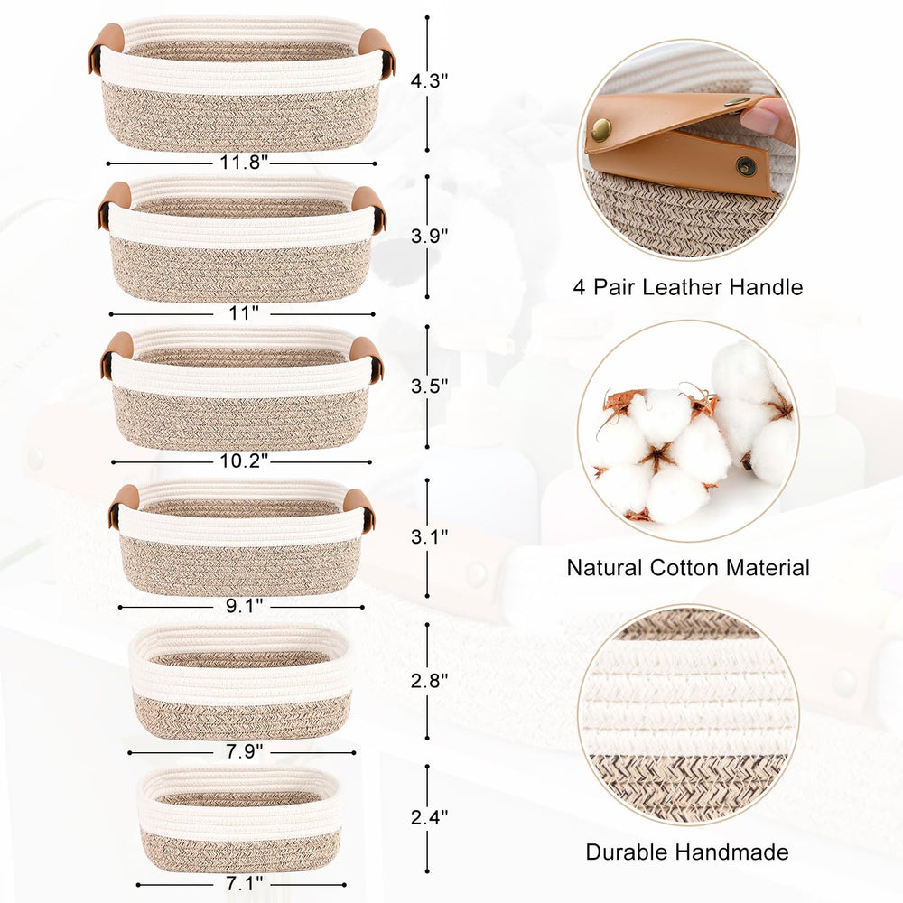Degeyoyo cotton rope basket reveals soft texture suitable for toy storage.