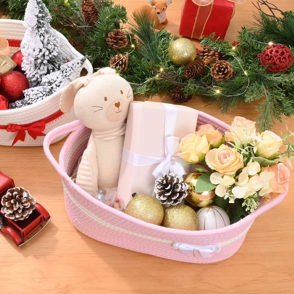Degeyoyo gift basket 12x8x5 shown as compact organizer for shelves or tables.