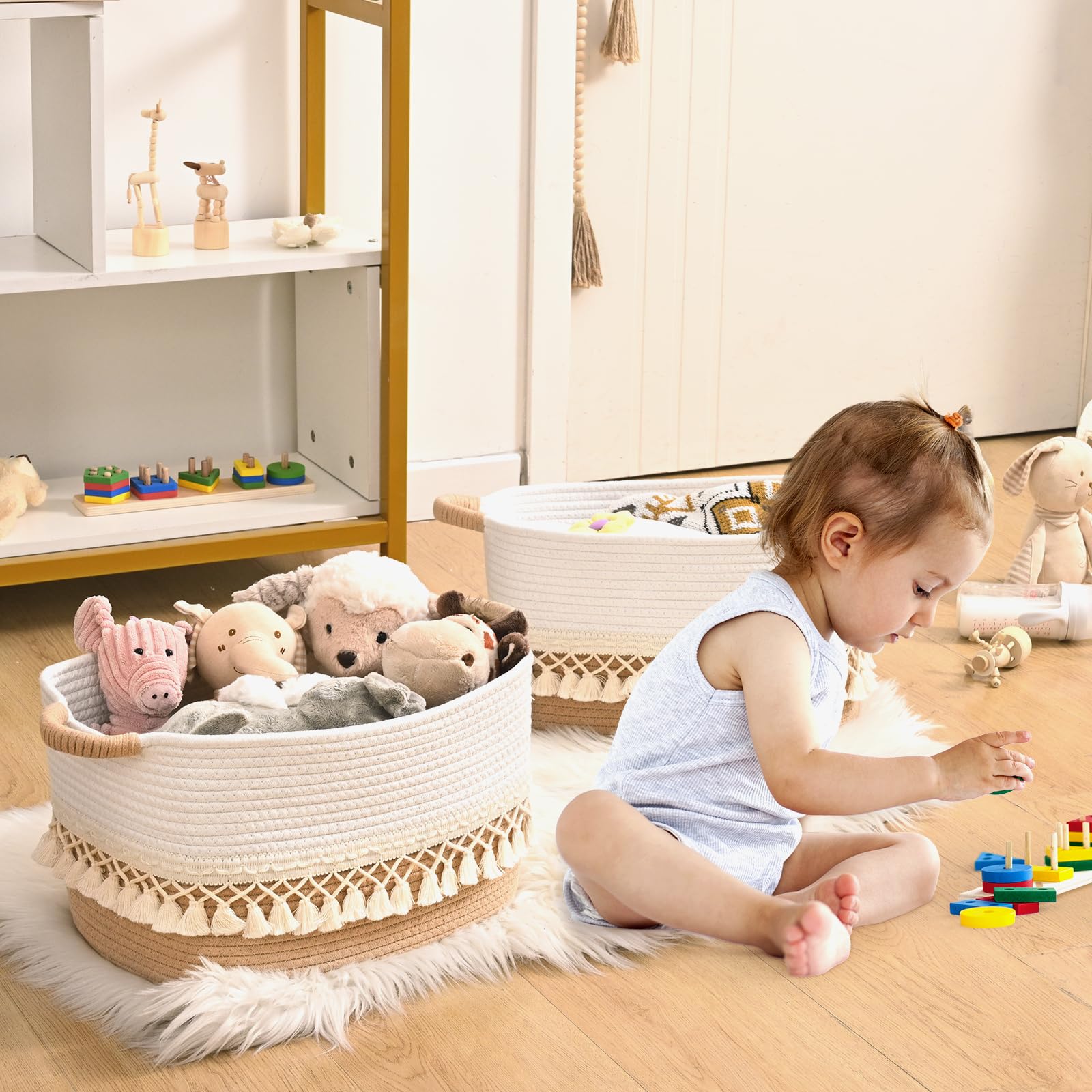 Degeyoyo gift-ready boho baskets offer stylish, practical storage for housewarmings or showers
