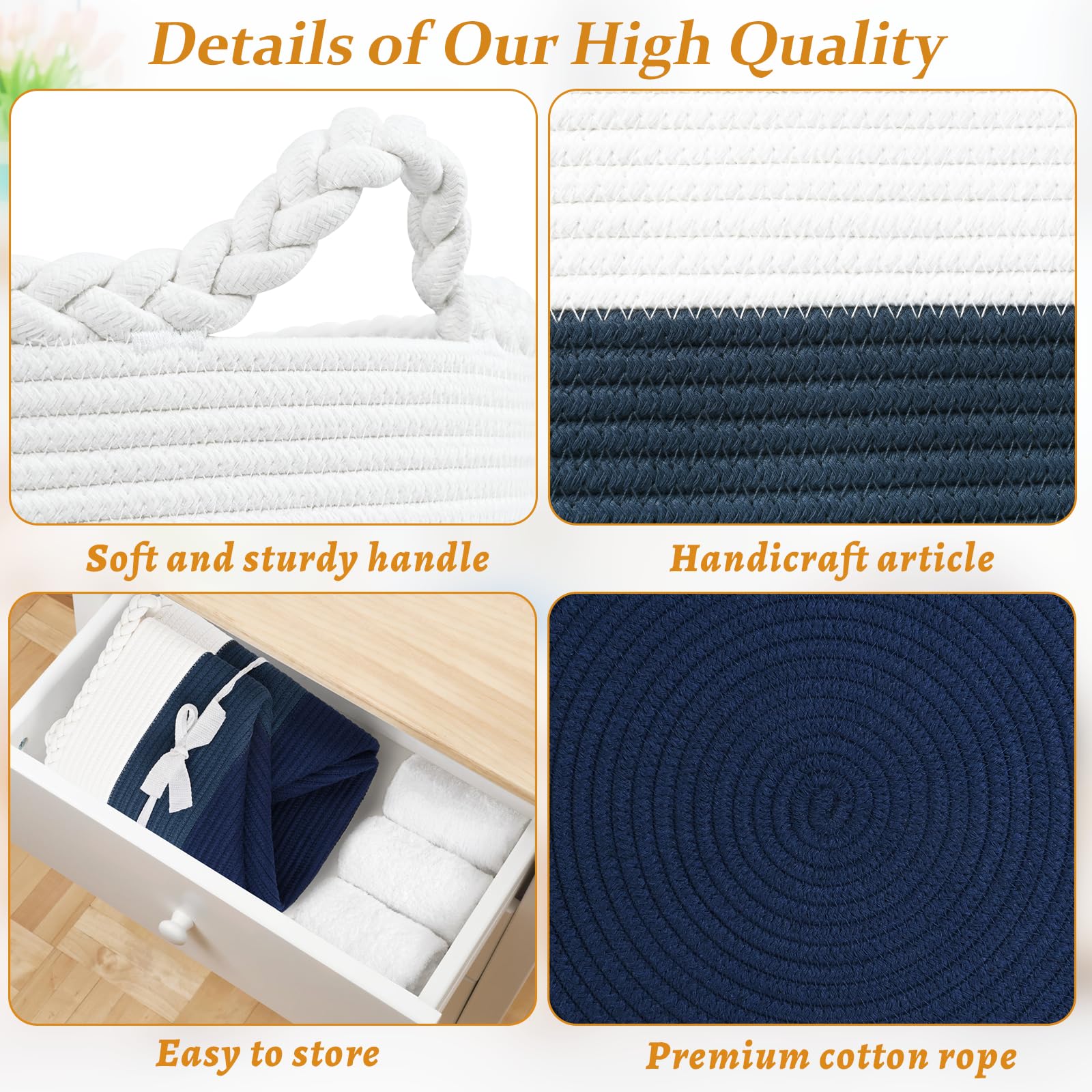 Degeyoyo living room storage basket durable everyday use