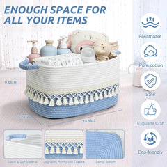 Degeyoyo nursery storage basket keeps baby clothes and supplies neatly at hand.
