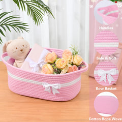 Degeyoyo small woven basket with reinforced handles for easy carrying.