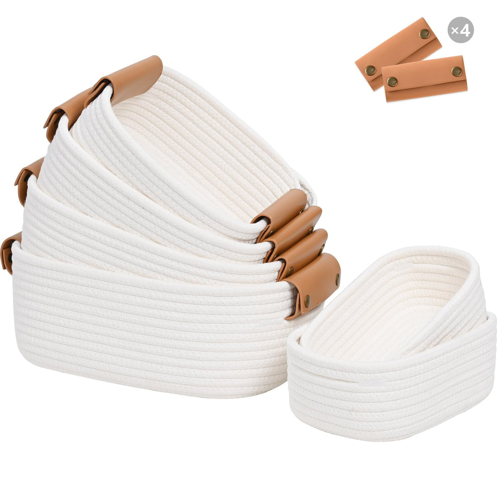 Degeyoyo storage baskets set6 multi-size collection keeps clutter organized for easy access.
