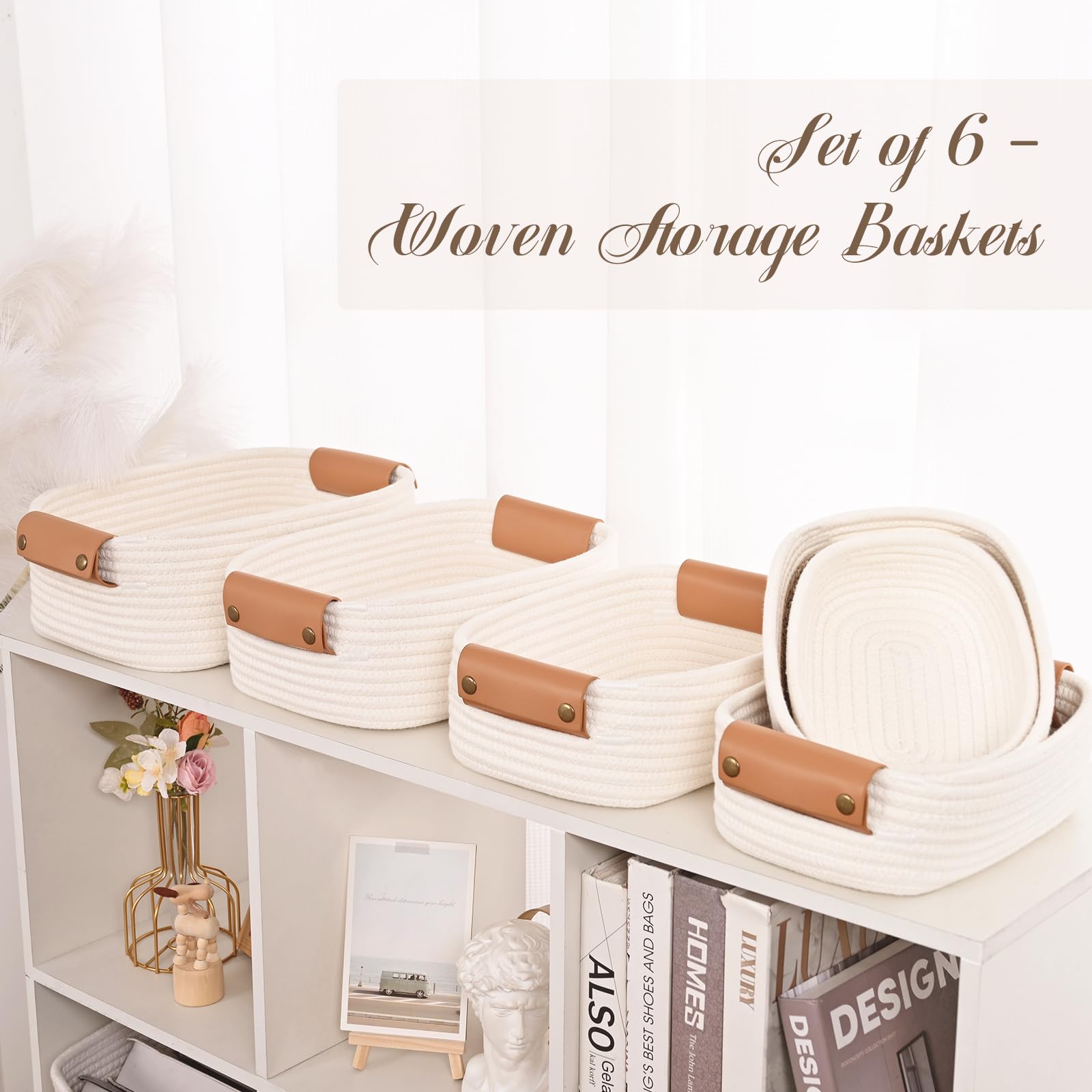 Degeyoyo storage baskets set6 safety materials ideal for kids and pets.