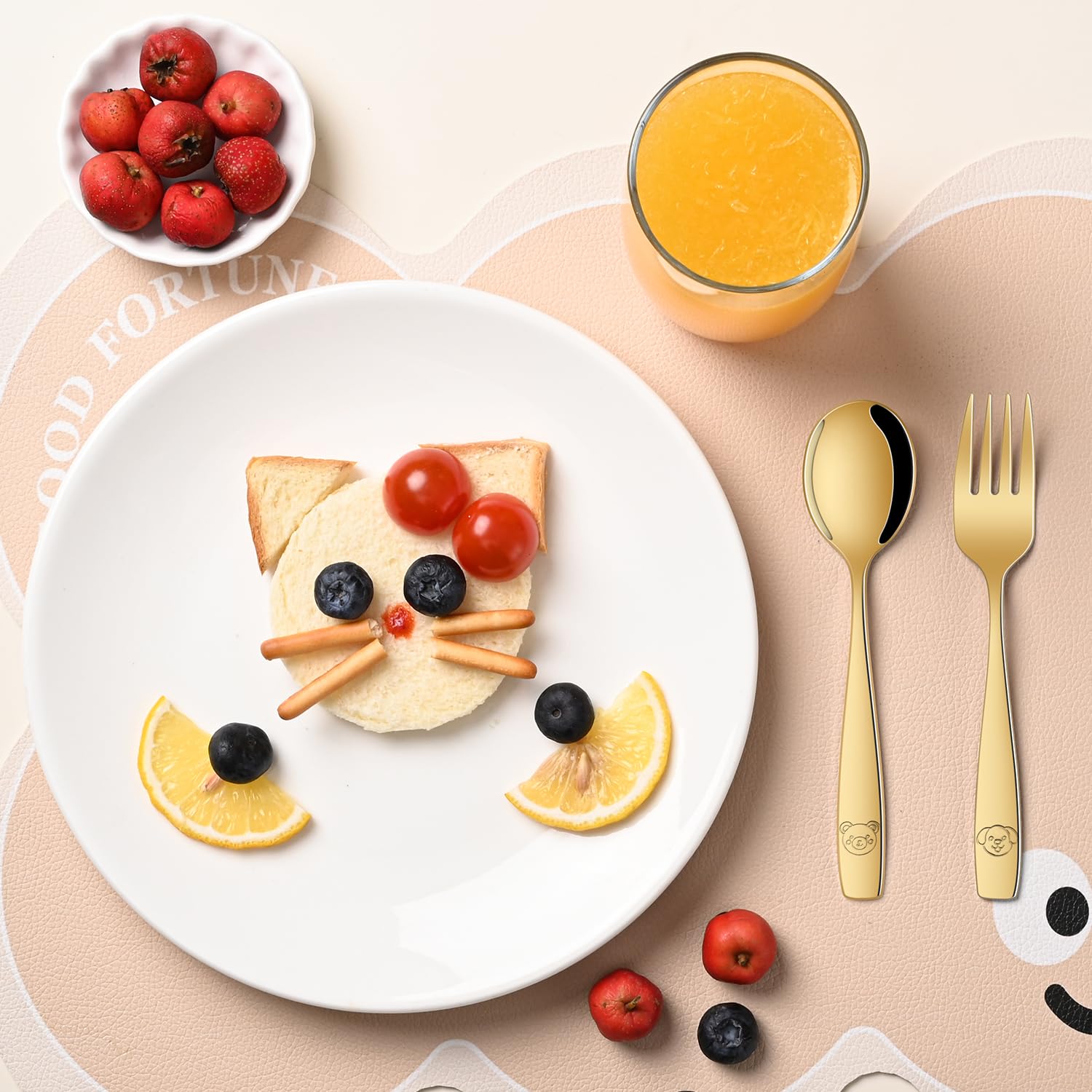 DEHOV Gold toddler utensils set gift-ready packaging supports thoughtful baby showers and birthdays.