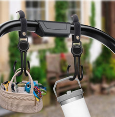 DEIHAALEN diaper bag hook in use on stroller keeps essentials accessible.