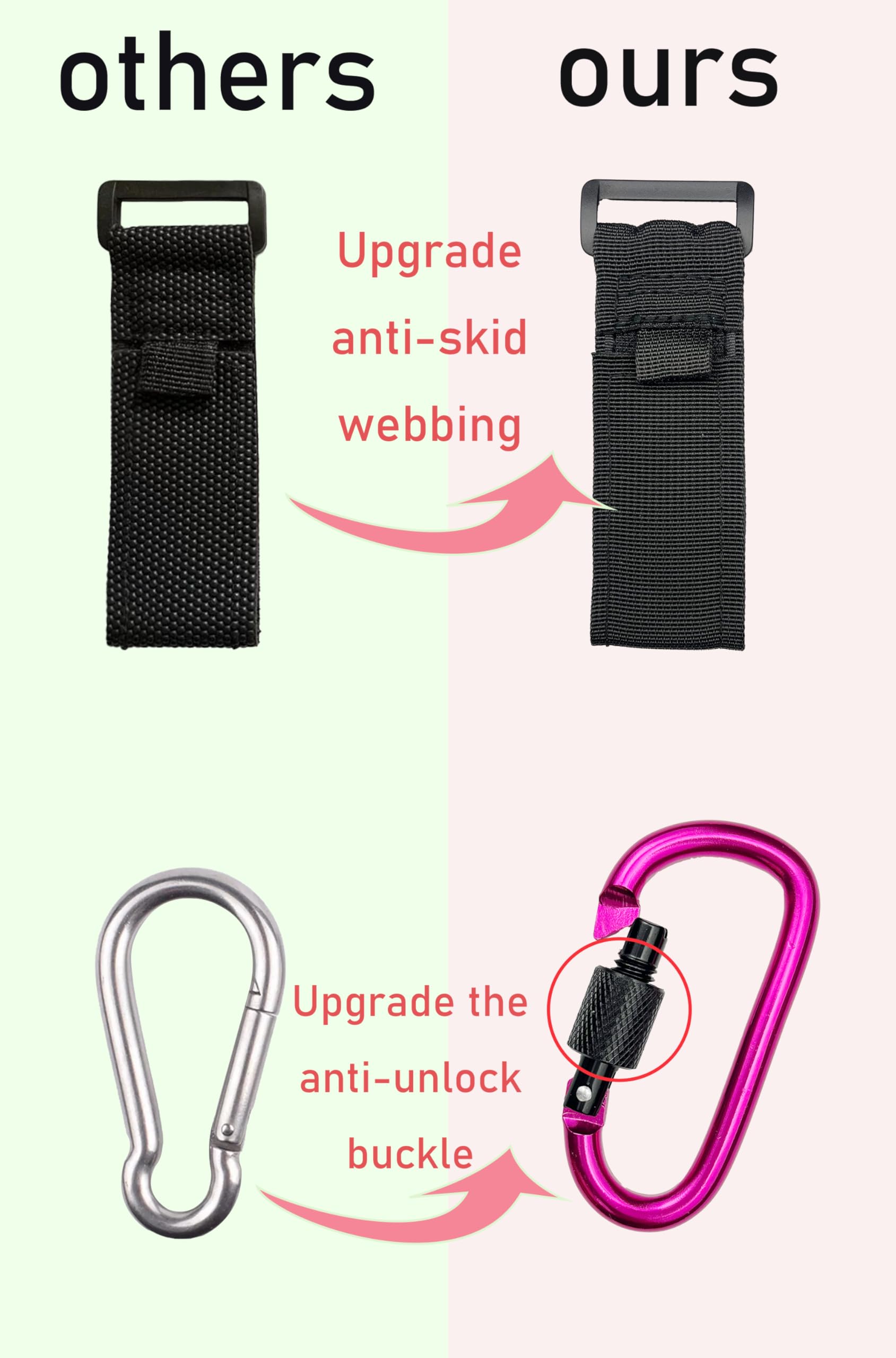 DEIHAALEN hanging diaper bag clip keeps essentials within reach